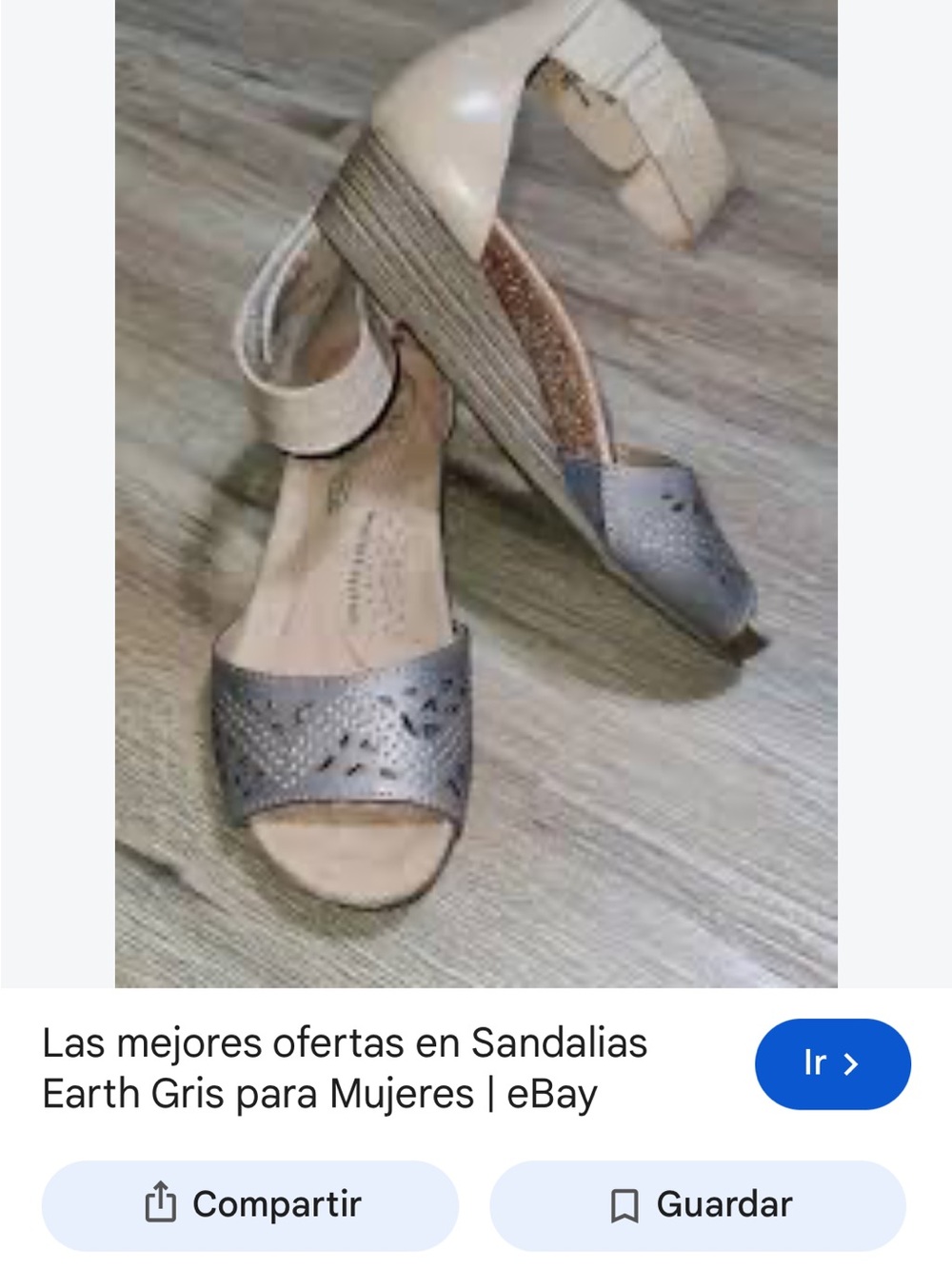Earth Origins Grey Perforated Ankle-Strap Sandals - Picture 2 of 7